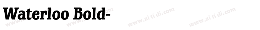 Waterloo Bold字体转换